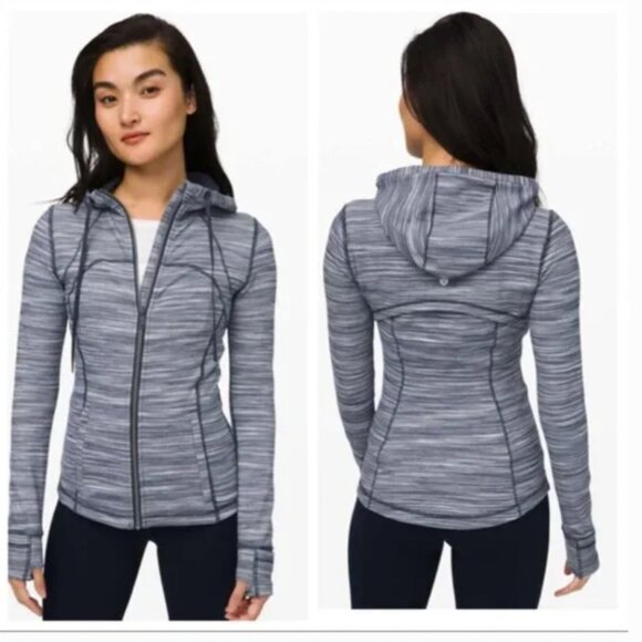 Lululemon Hooded Define Jacket Nulu Mini Space Dye Heathered Grey - Picture 1 of 10